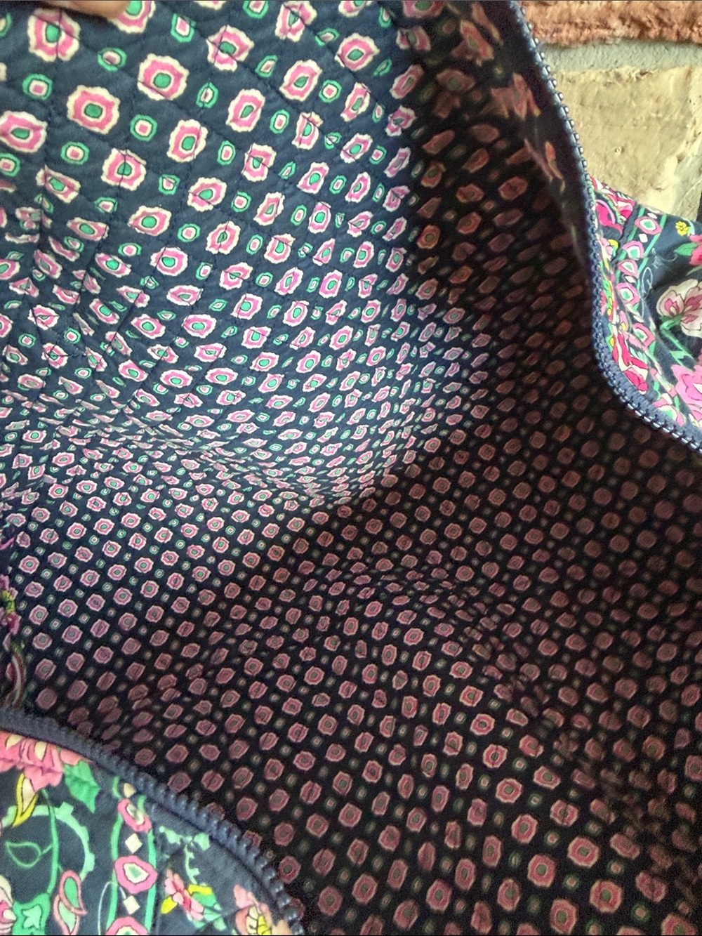 Vera Bradley Retired Petal Paisley Quilted Travel Duffel Weekender Bag sz L - Picture 7 of 8